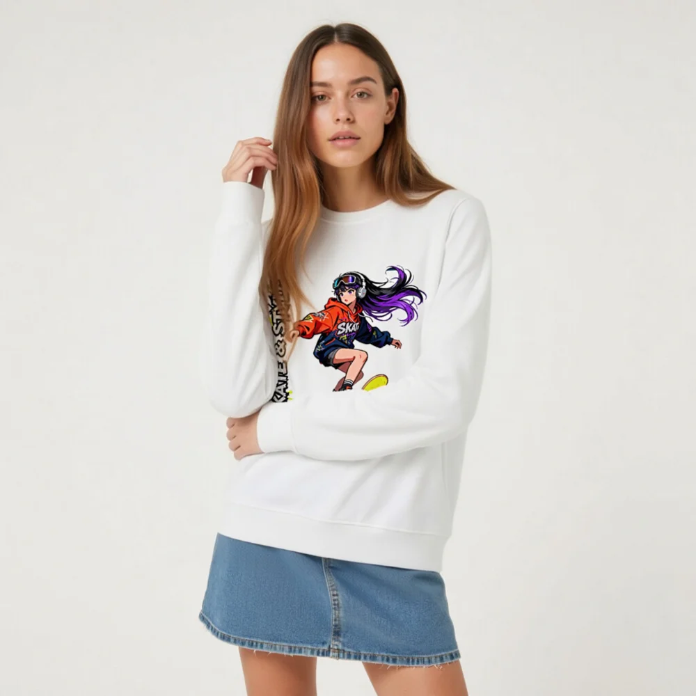 Skate & Style Unisex Organic Cotton Sweatshirt - Urban Ride Original - Image 8