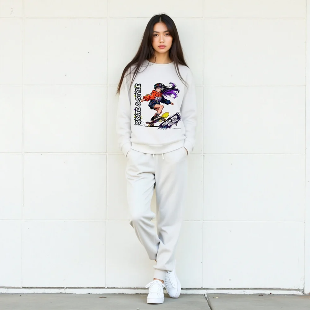 Skate & Style Unisex Organic Cotton Sweatshirt - Urban Ride Original - Image 9