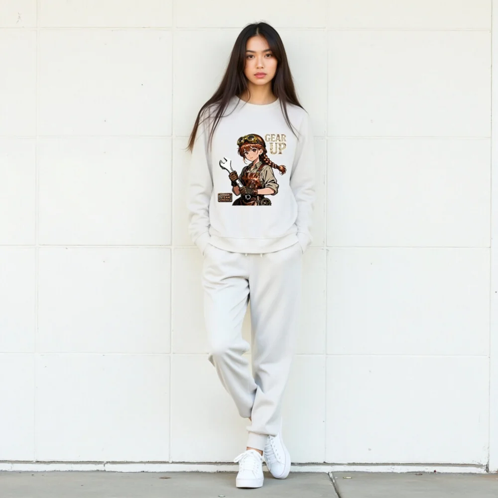 Steampunk Gear Up Unisex Organic Cotton Sweatshirt - Image 9