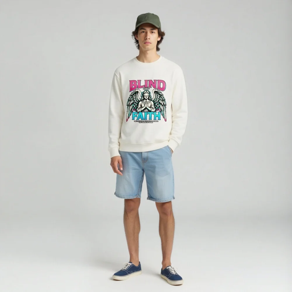 Blind Faith Unisex Organic Sweatshirt – Ethical Streetwear - Image 3
