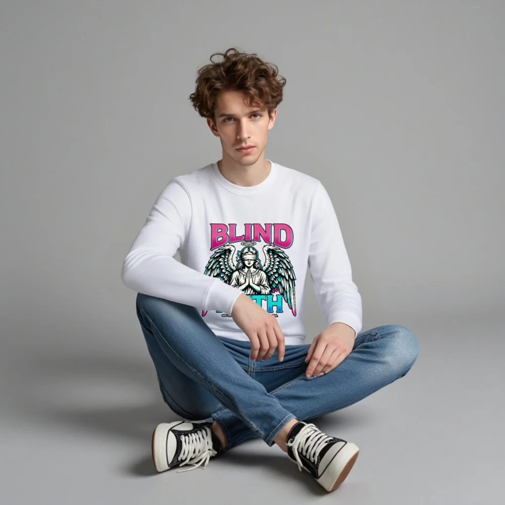 Blind Faith Unisex Organic Sweatshirt – Ethical Streetwear - Image 4