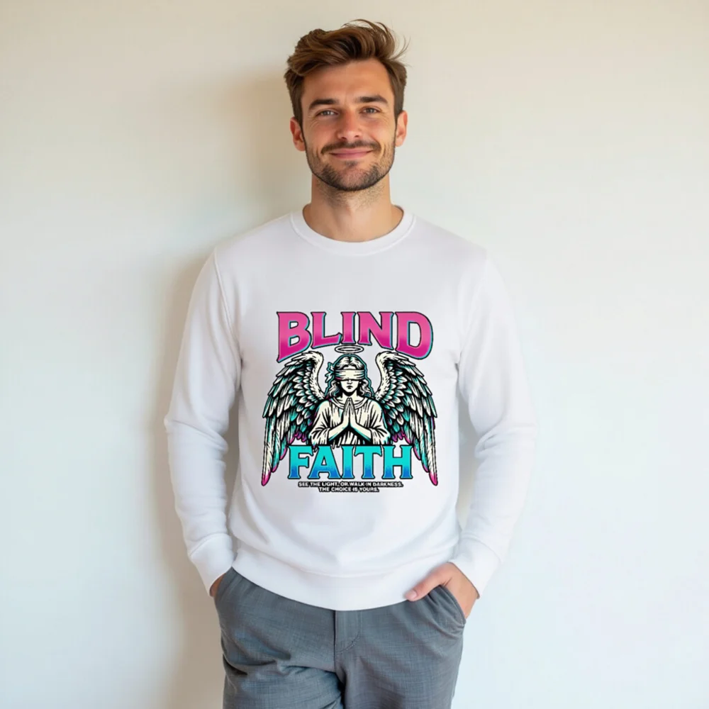 Blind Faith Unisex Organic Sweatshirt – Ethical Streetwear - Image 7