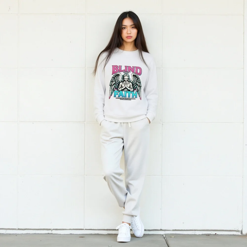 Blind Faith Unisex Organic Sweatshirt – Ethical Streetwear - Image 9