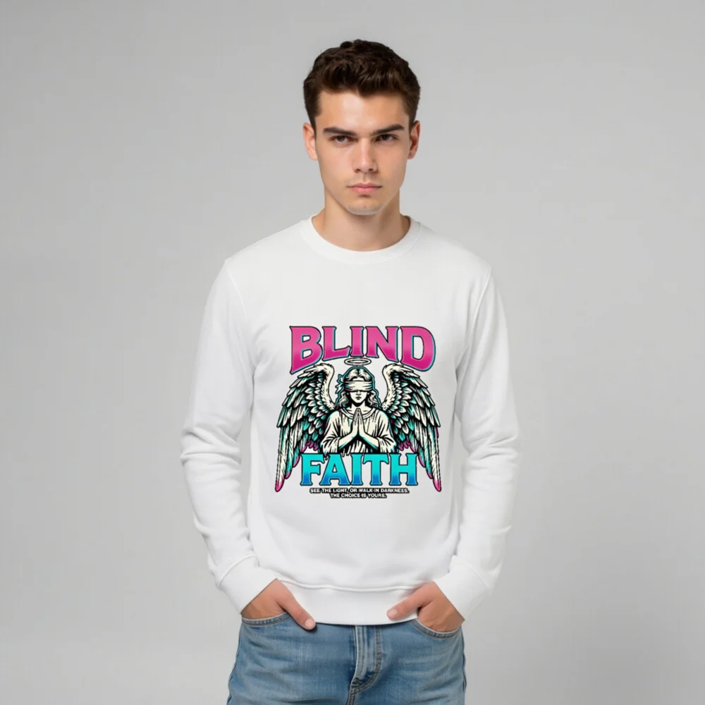 Blind Faith Unisex Organic Sweatshirt – Ethical Streetwear - Image 10