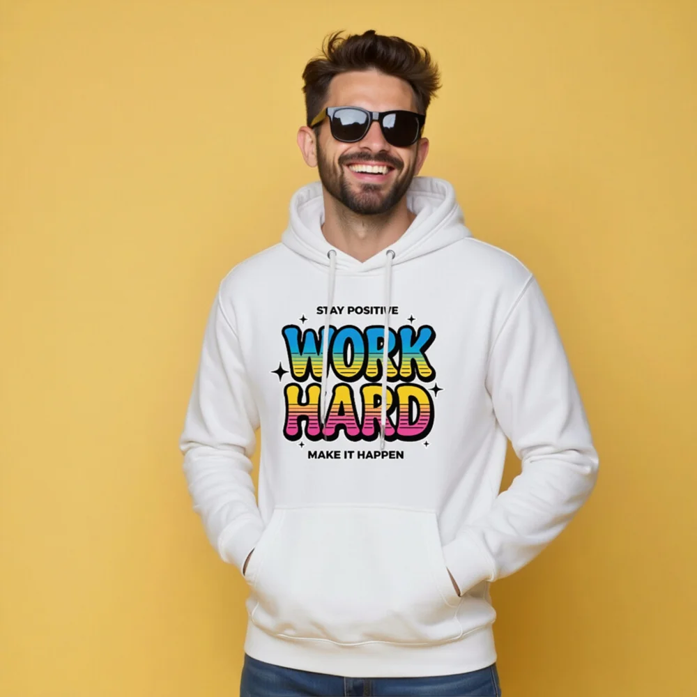 Work Hard Hoodie - Unisex Premium Pullover Sweatshirt - Image 9