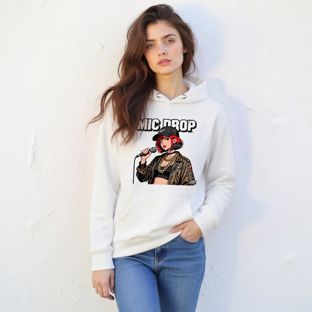 Mic Drop Unisex Premium Pullover Hoodie – Streetwear Graphic Hoodie - Image 11