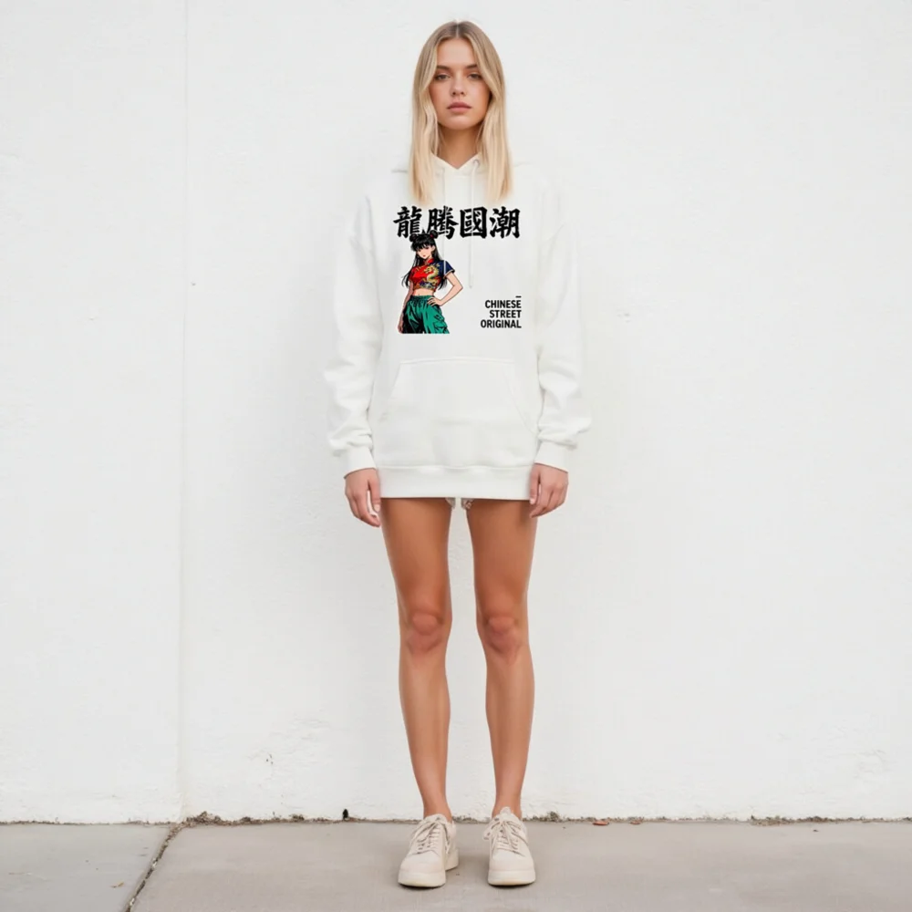 Dragon Rise Chinese Streetwear Hoodie – Unisex Premium Pullover - Image 5