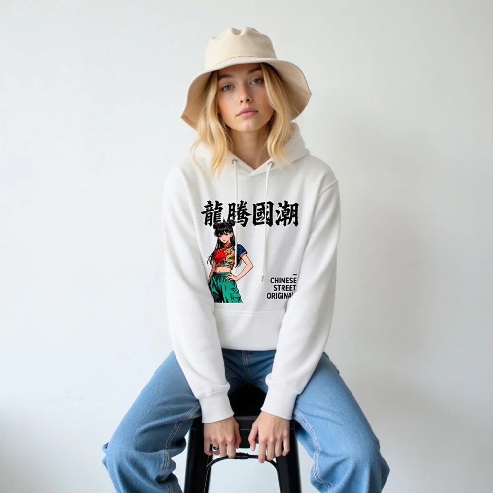 Dragon Rise Chinese Streetwear Hoodie – Unisex Premium Pullover - Image 6