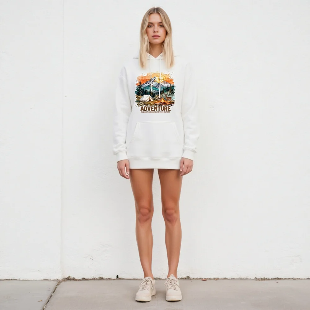Adventure Hoodie for Men and Women – Premium Unisex Pullover with Camping Graphic - Image 4