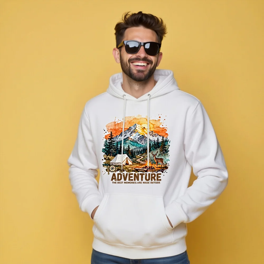 Adventure Hoodie for Men and Women – Premium Unisex Pullover with Camping Graphic - Image 7