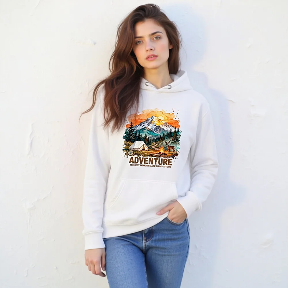 Adventure Hoodie for Men and Women – Premium Unisex Pullover with Camping Graphic - Image 9
