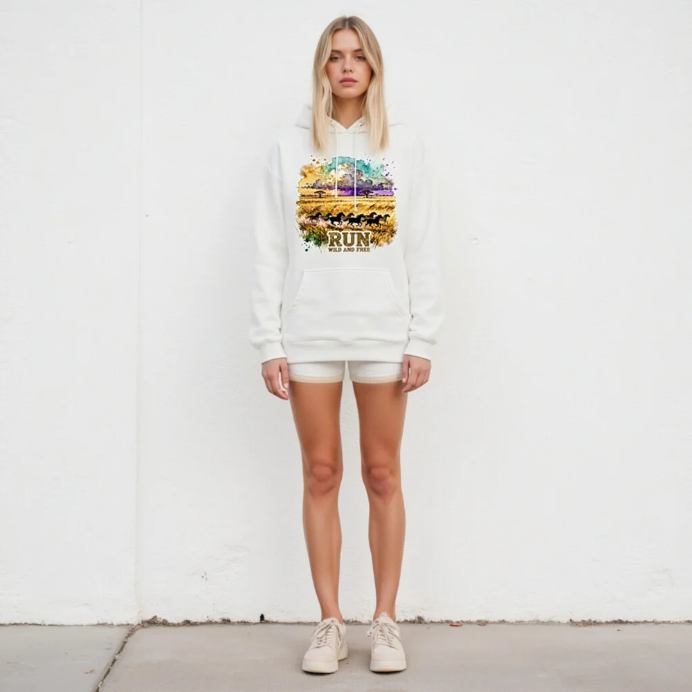 Run Wild and Free Hoodie – Unisex Premium Pullover Sweatshirt - Image 5