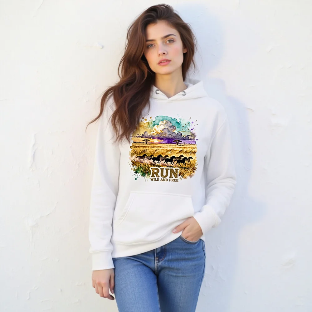 Run Wild and Free Hoodie – Unisex Premium Pullover Sweatshirt - Image 11