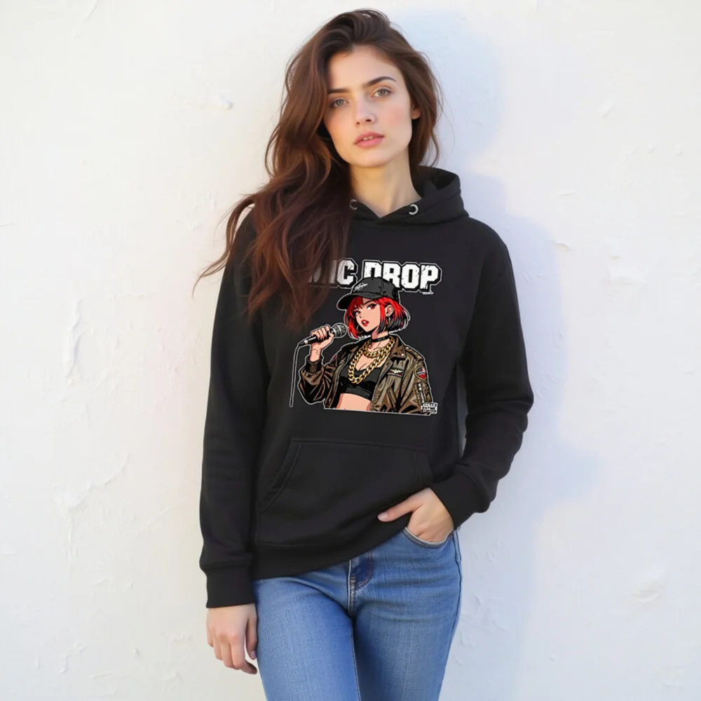 Mic Drop Unisex Premium Pullover Hoodie – Streetwear Graphic Hoodie - Image 11