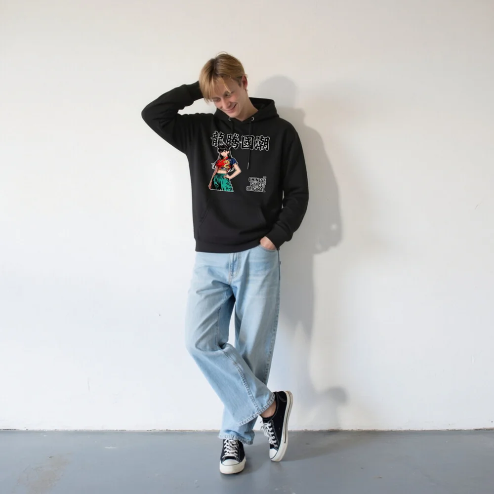 Chinese Streetwear Hoodie – Unisex Premium Pullover with Dragon Print - Image 9