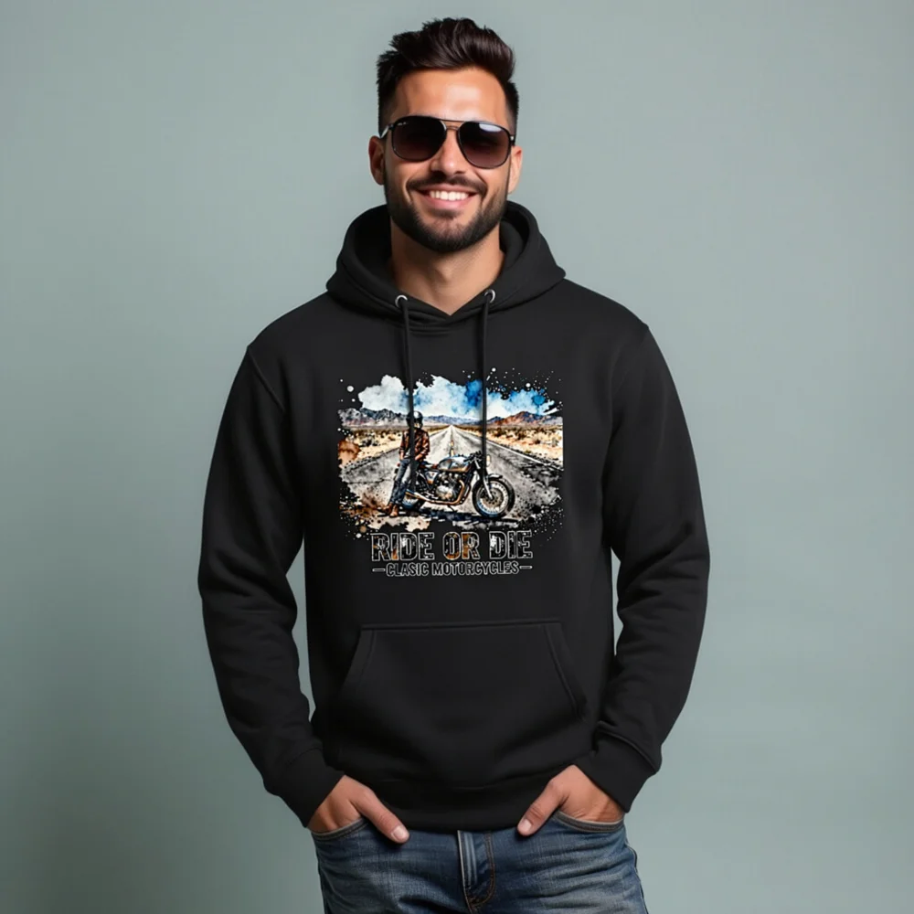 Ride or Die Classic Motorcycles Hoodie – Unisex Premium Pullover - Image 8