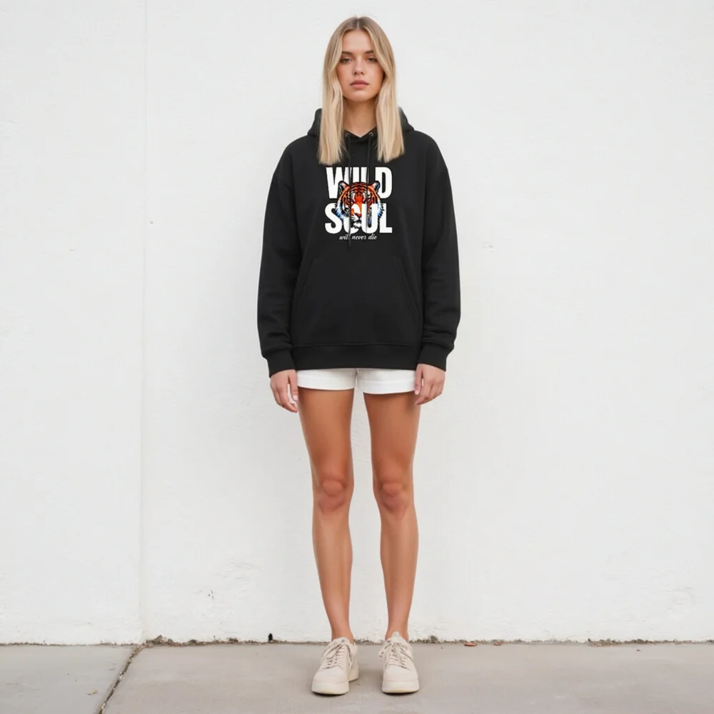 Wild Soul Tiger Hoodie – Unisex Eco-Friendly Pullover - Image 5