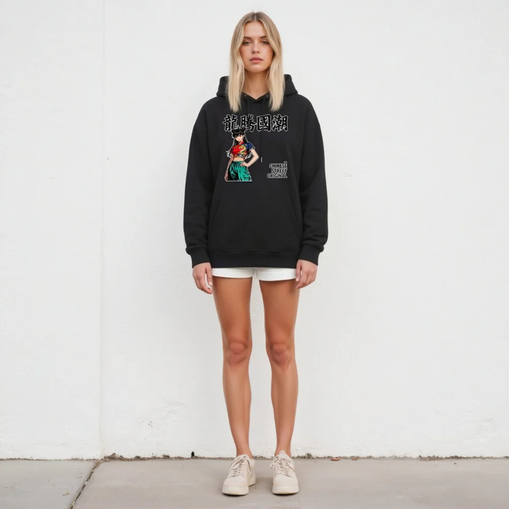 Dragon Rise Chinese Streetwear Hoodie – Unisex Eco-Friendly Pullover - Image 5