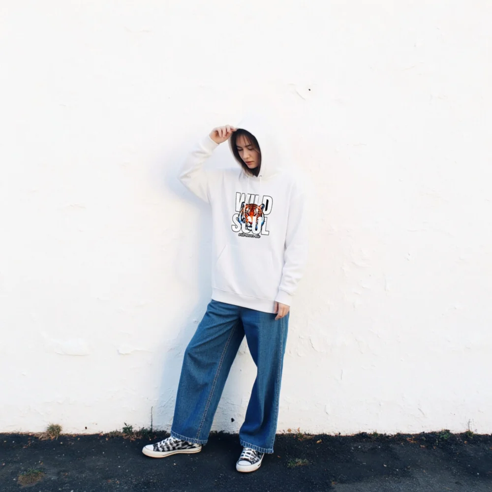 Wild Soul Tiger Hoodie – Unisex Eco-Friendly Pullover - Image 2