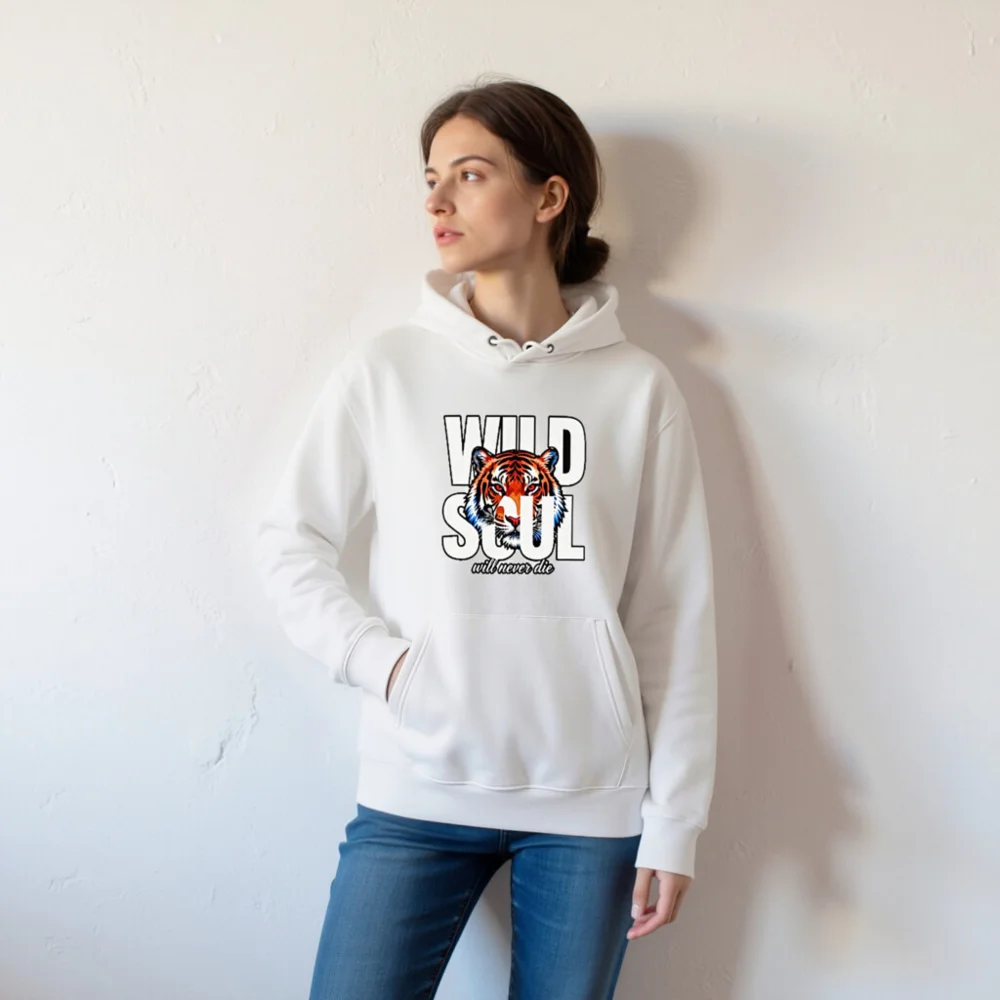 Wild Soul Tiger Hoodie – Unisex Eco-Friendly Pullover - Image 6