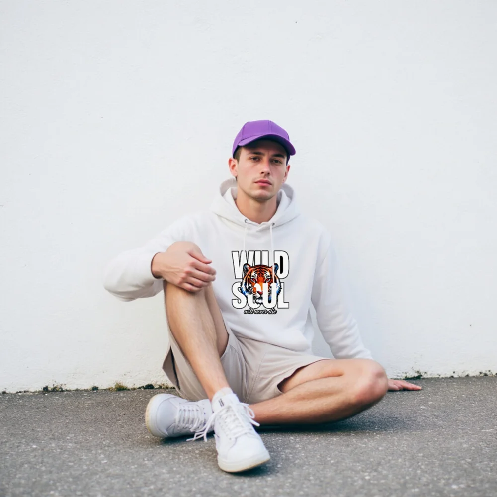 Wild Soul Tiger Hoodie – Unisex Eco-Friendly Pullover - Image 7