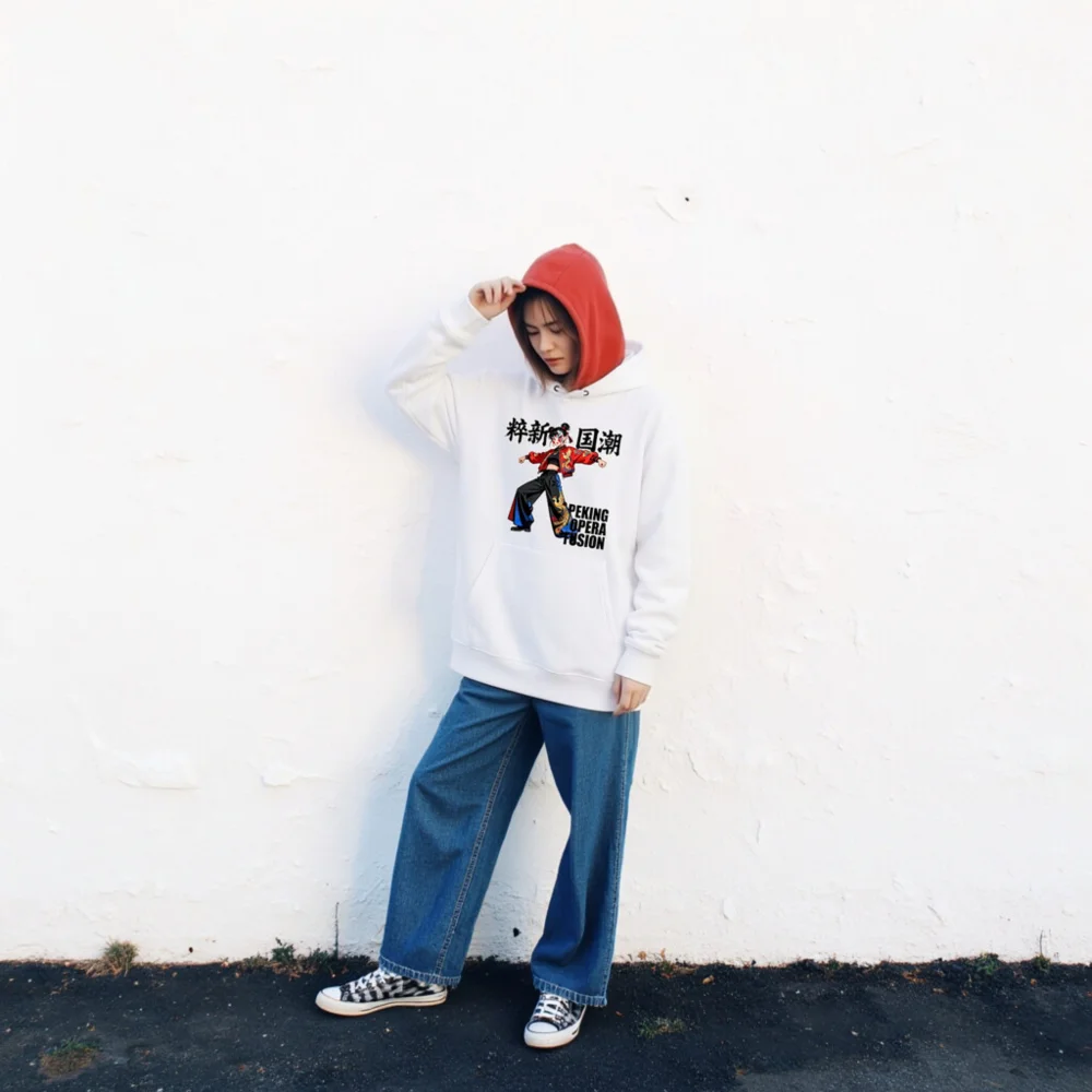 Unisex Eco Hoodie – Peking Opera Fusion Graphic Sweatshirt - Image 2