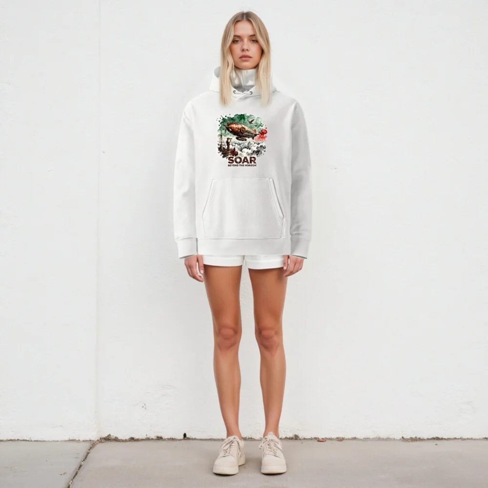 Steampunk Airship Hoodie – Unisex Eco-Friendly Pullover Sweatshirt - Image 5