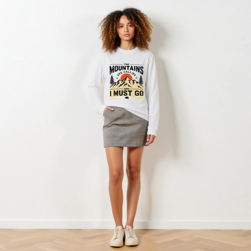 Mountains Are Calling Long Sleeve Tee – Unisex Outdoor Graphic Shirt - Image 6