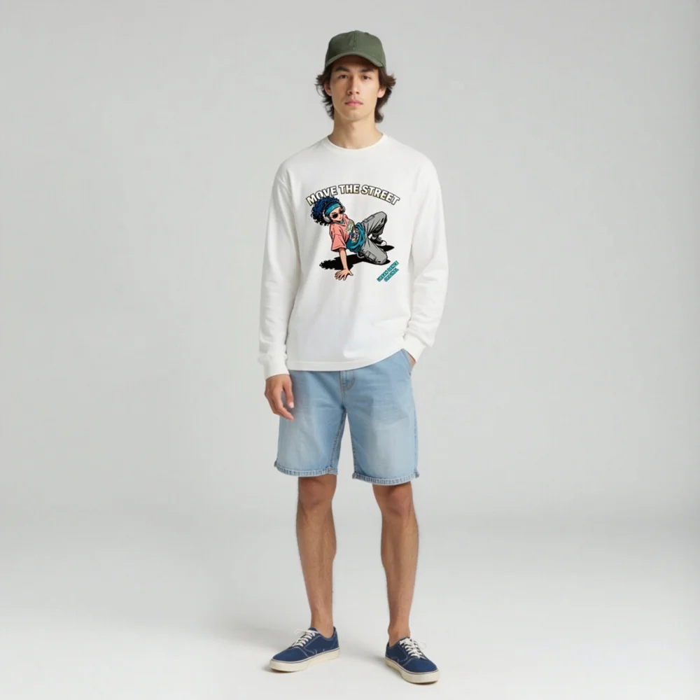 Move the Street Unisex Long Sleeve Tee - Urban Dance Graphic Shirt - Image 3