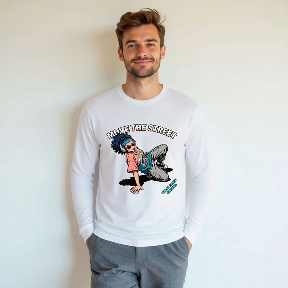 Move the Street Unisex Long Sleeve Tee - Urban Dance Graphic Shirt - Image 7