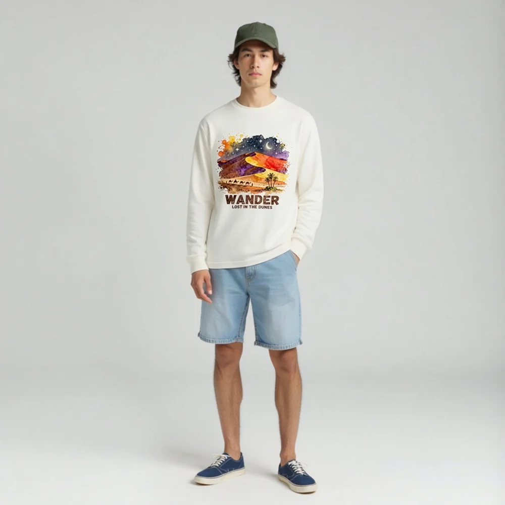 Wander Lost in the Dunes Long Sleeve Tee - Unisex Desert Art Shirt - Image 3