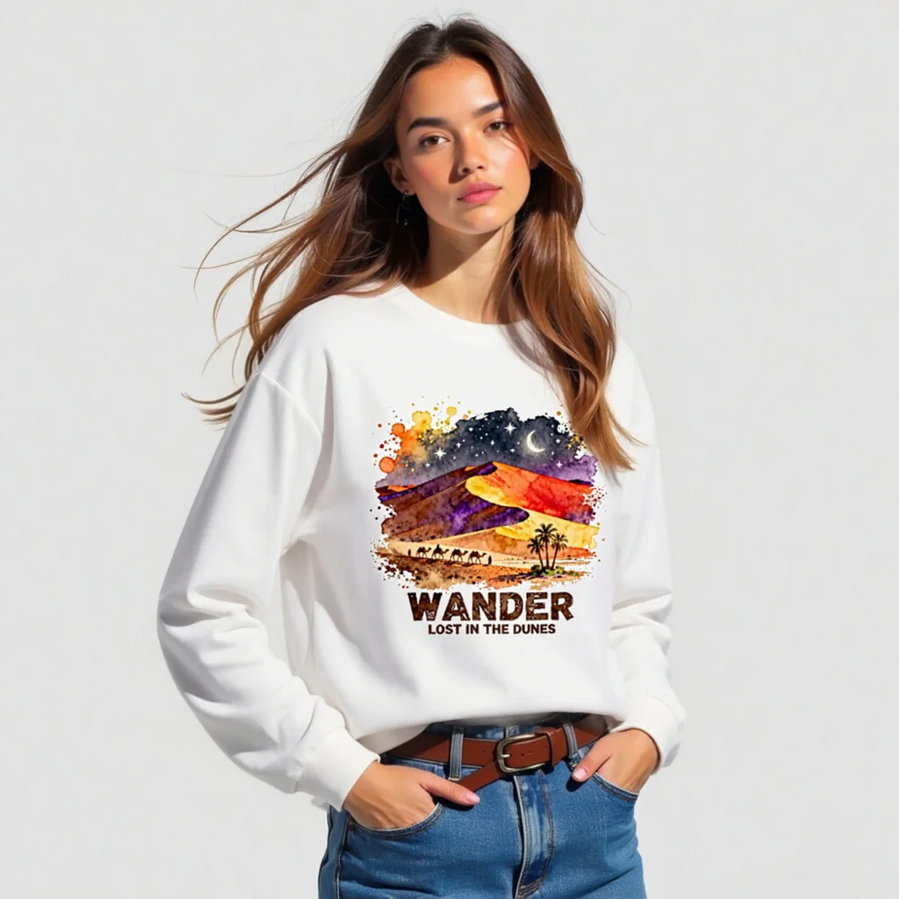 Wander Lost in the Dunes Long Sleeve Tee - Unisex Desert Art Shirt - Image 5