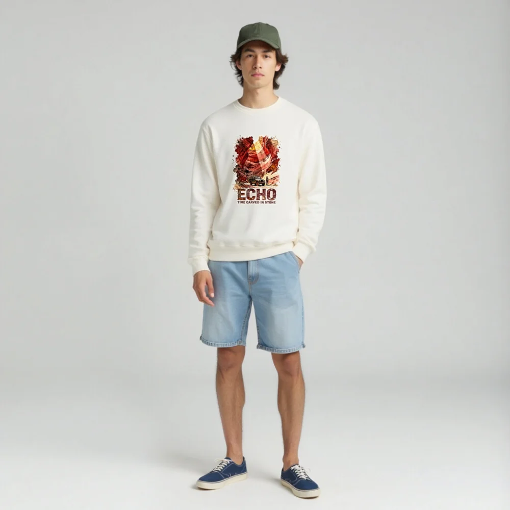 Echo Time Carved in Stone Unisex Long Sleeve T-Shirt - Image 3