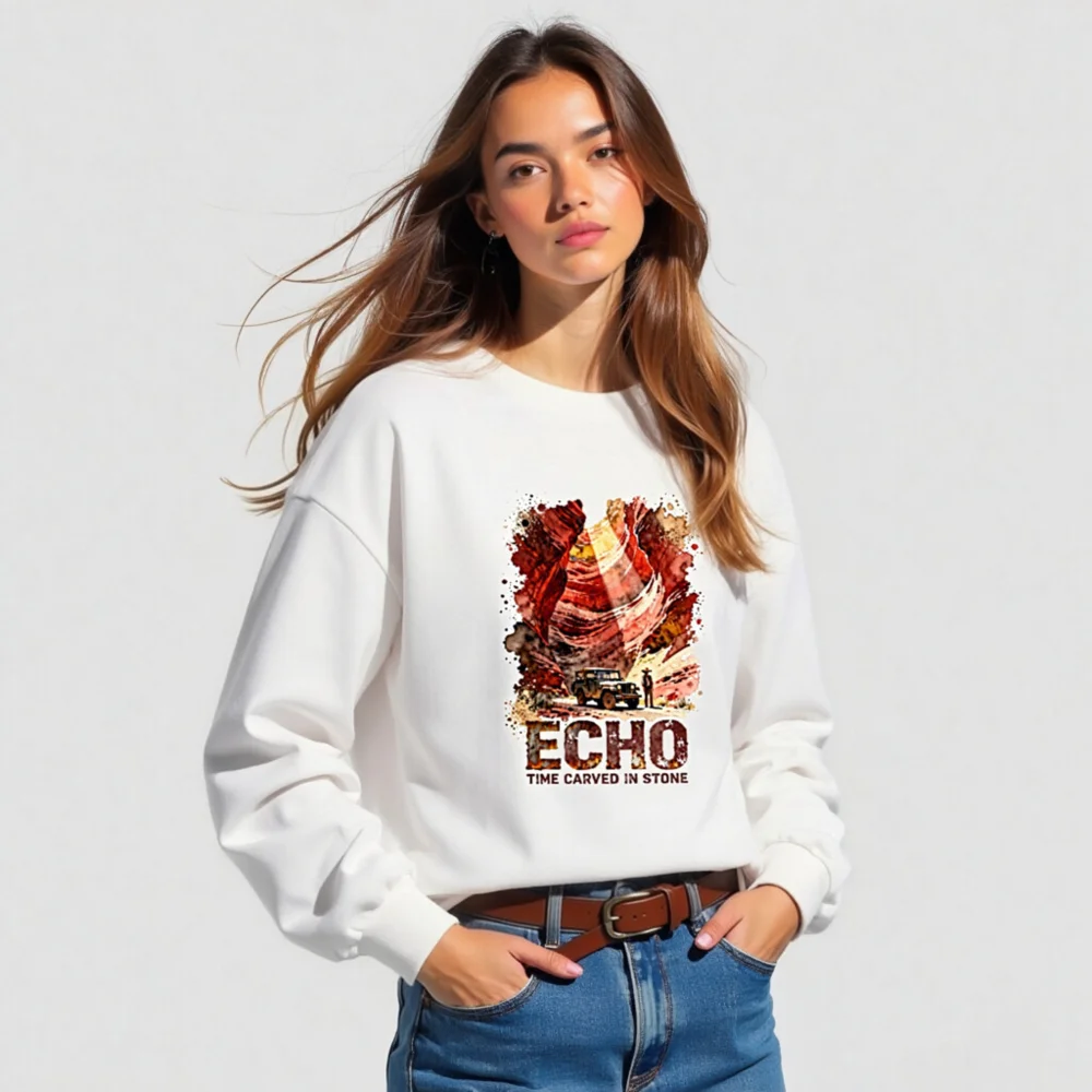 Echo Time Carved in Stone Unisex Long Sleeve T-Shirt - Image 5