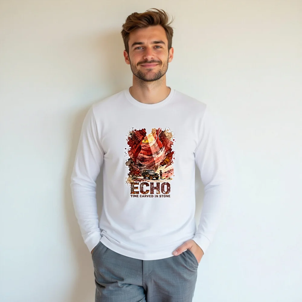 Echo Time Carved in Stone Unisex Long Sleeve T-Shirt - Image 7