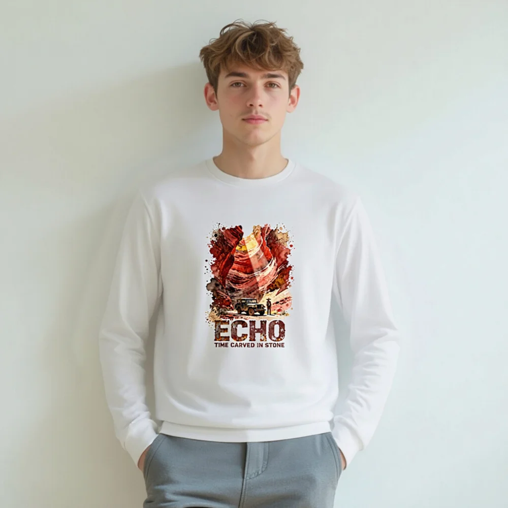 Echo Time Carved in Stone Unisex Long Sleeve T-Shirt - Image 8