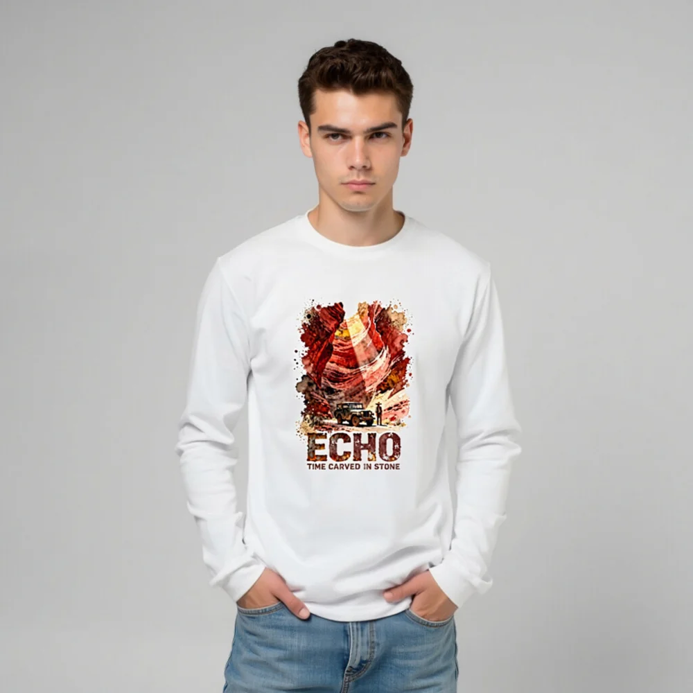 Echo Time Carved in Stone Unisex Long Sleeve T-Shirt - Image 10