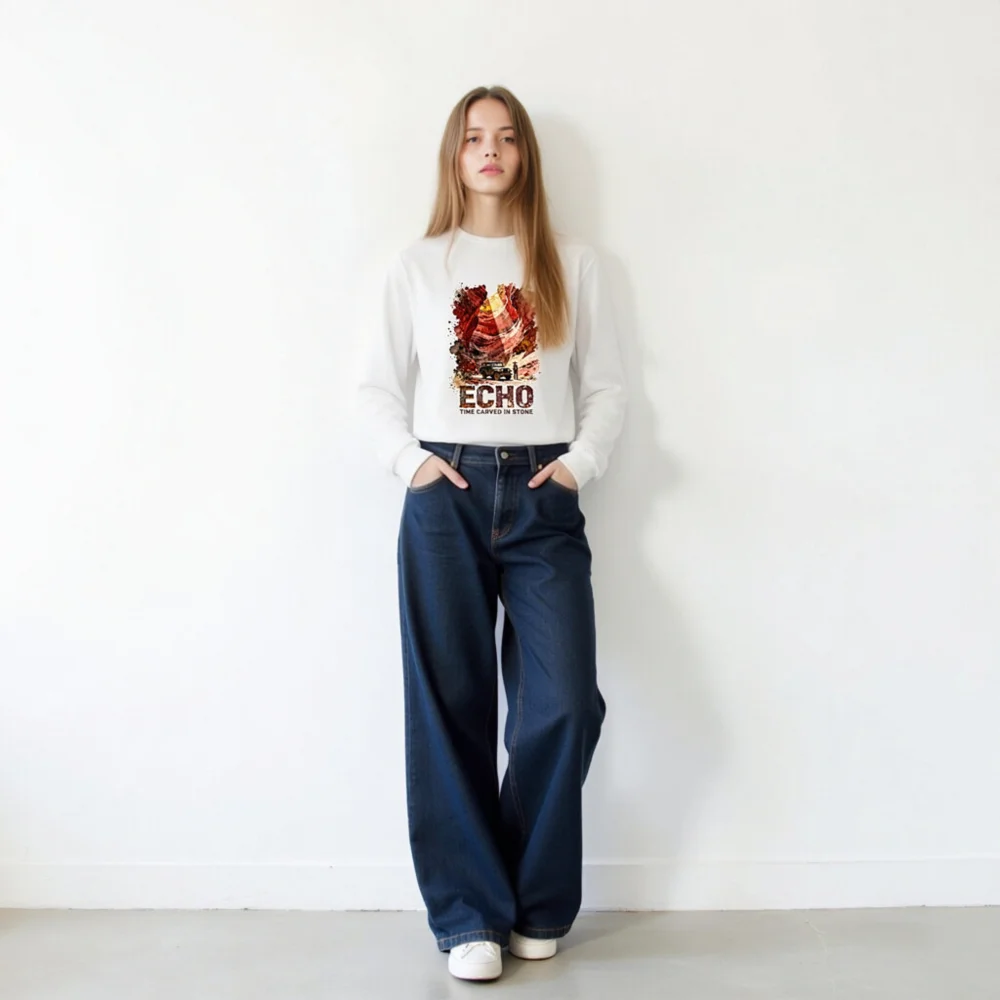 Echo Time Carved in Stone Unisex Long Sleeve T-Shirt - Image 11
