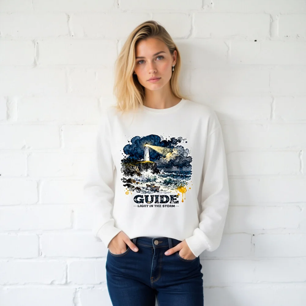 Guide Light in the Storm Unisex Long Sleeve Tee - Image 2