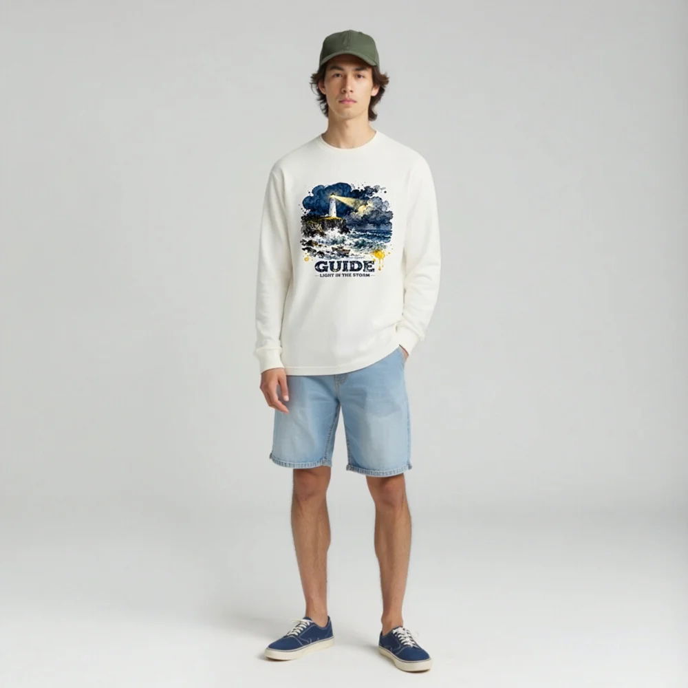 Guide Light in the Storm Unisex Long Sleeve Tee - Image 3