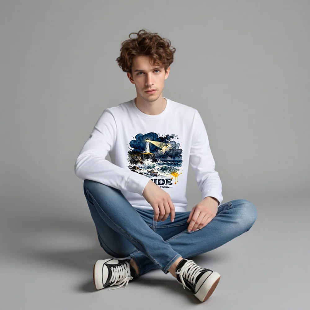 Guide Light in the Storm Unisex Long Sleeve Tee - Image 4
