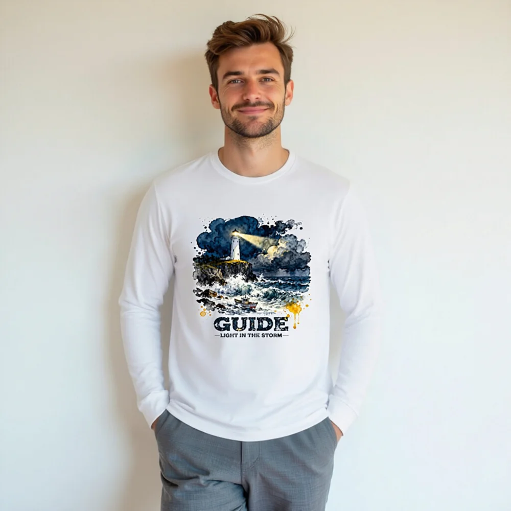 Guide Light in the Storm Unisex Long Sleeve Tee - Image 7