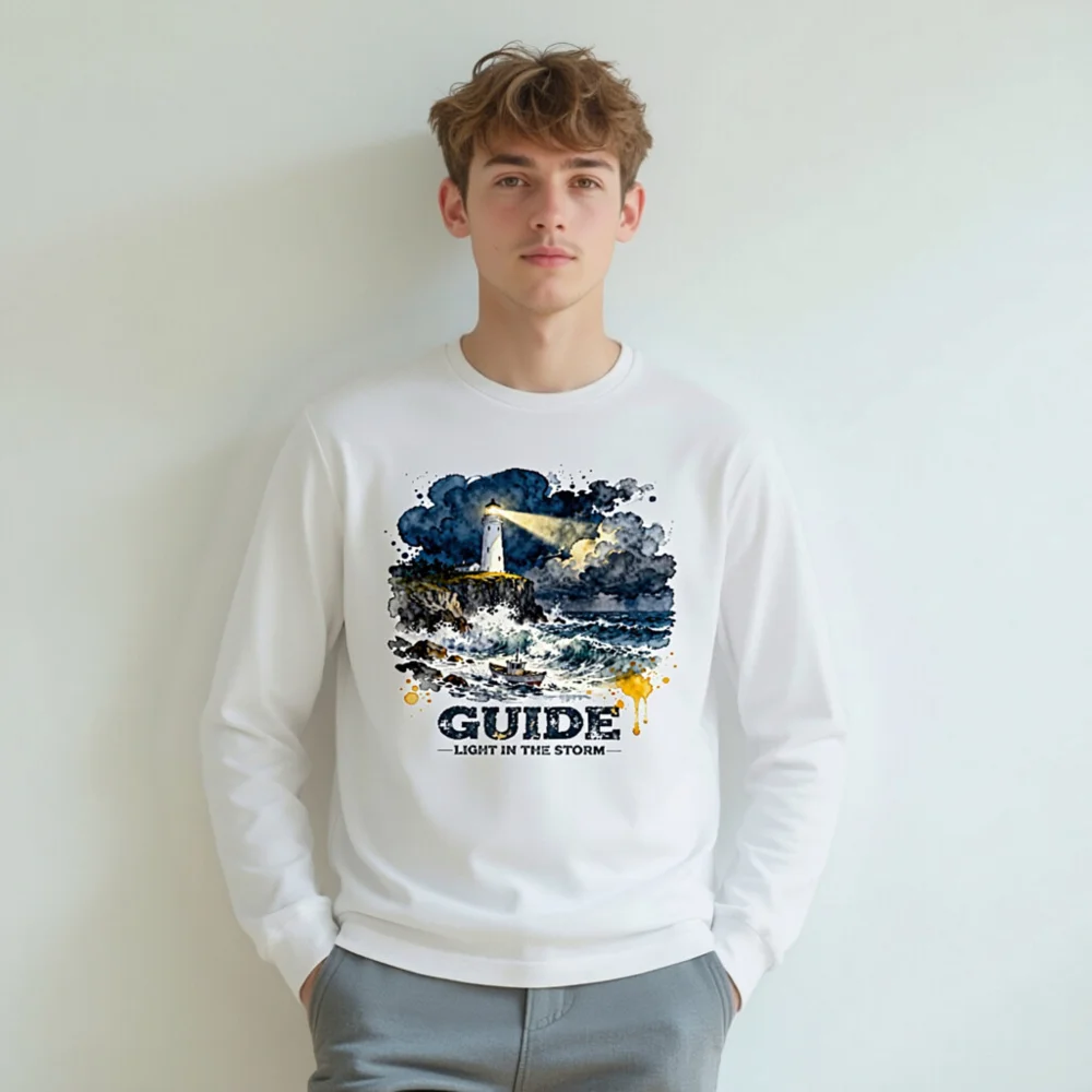 Guide Light in the Storm Unisex Long Sleeve Tee - Image 8