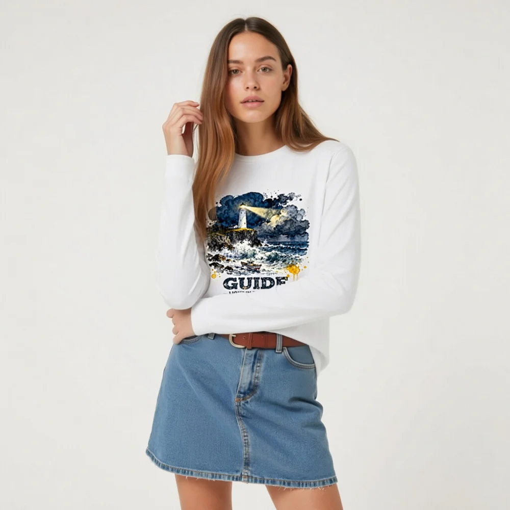 Guide Light in the Storm Unisex Long Sleeve Tee - Image 9