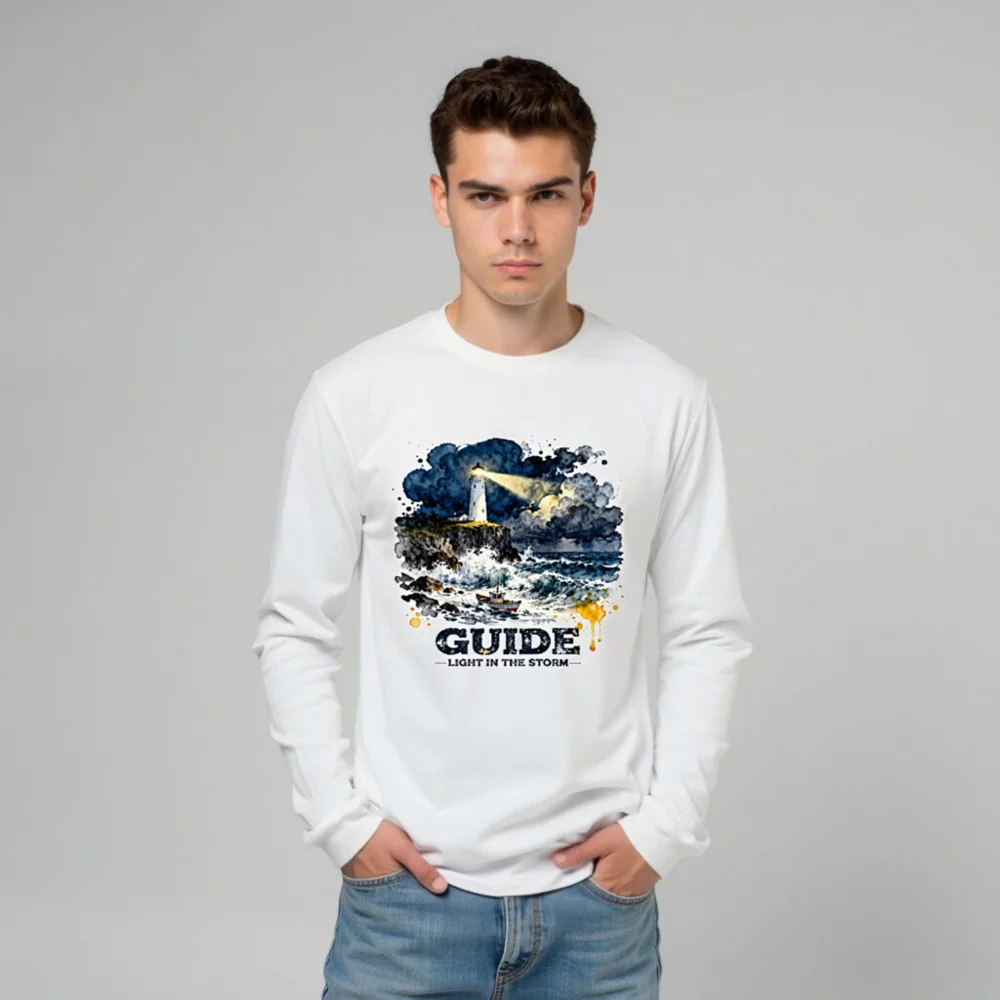 Guide Light in the Storm Unisex Long Sleeve Tee - Image 10