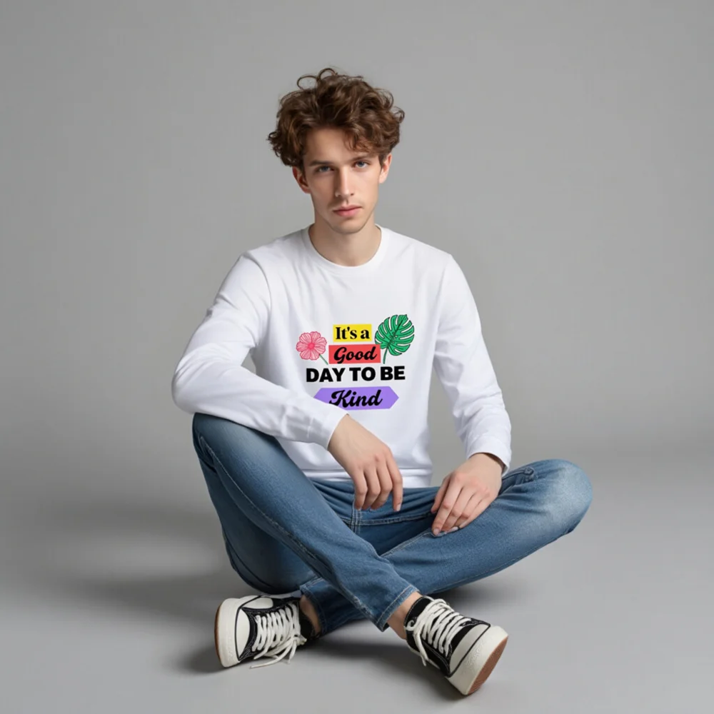 Kindness Long Sleeve Tee – Unisex Comfort Fit T-Shirt with Positive Message - Image 4
