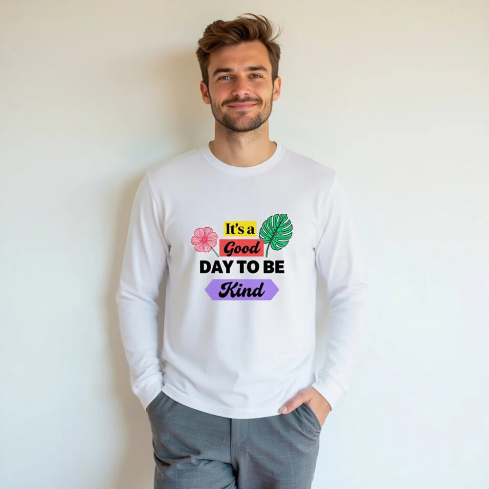 Kindness Long Sleeve Tee – Unisex Comfort Fit T-Shirt with Positive Message - Image 7