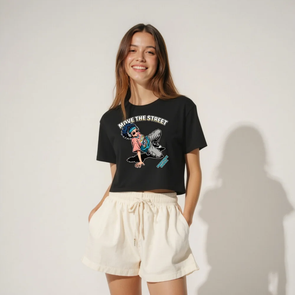 Move the Street Crop Top for Women – Urban Dance Graphic Tee - Image 4