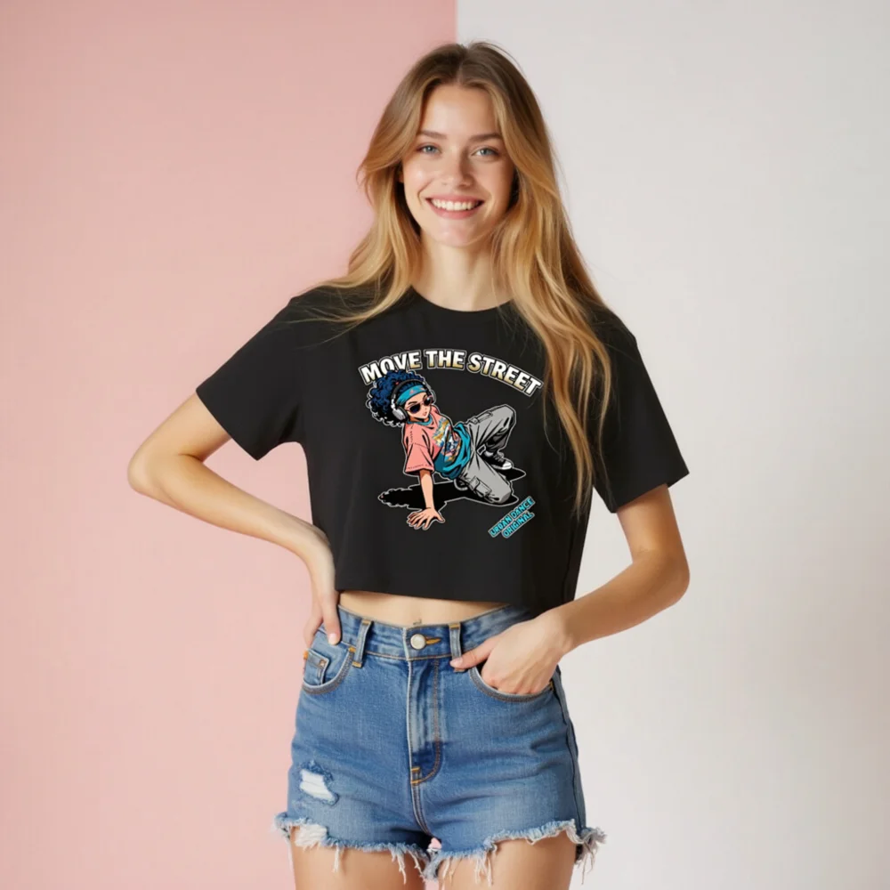 Move the Street Crop Top for Women – Urban Dance Graphic Tee - Image 8