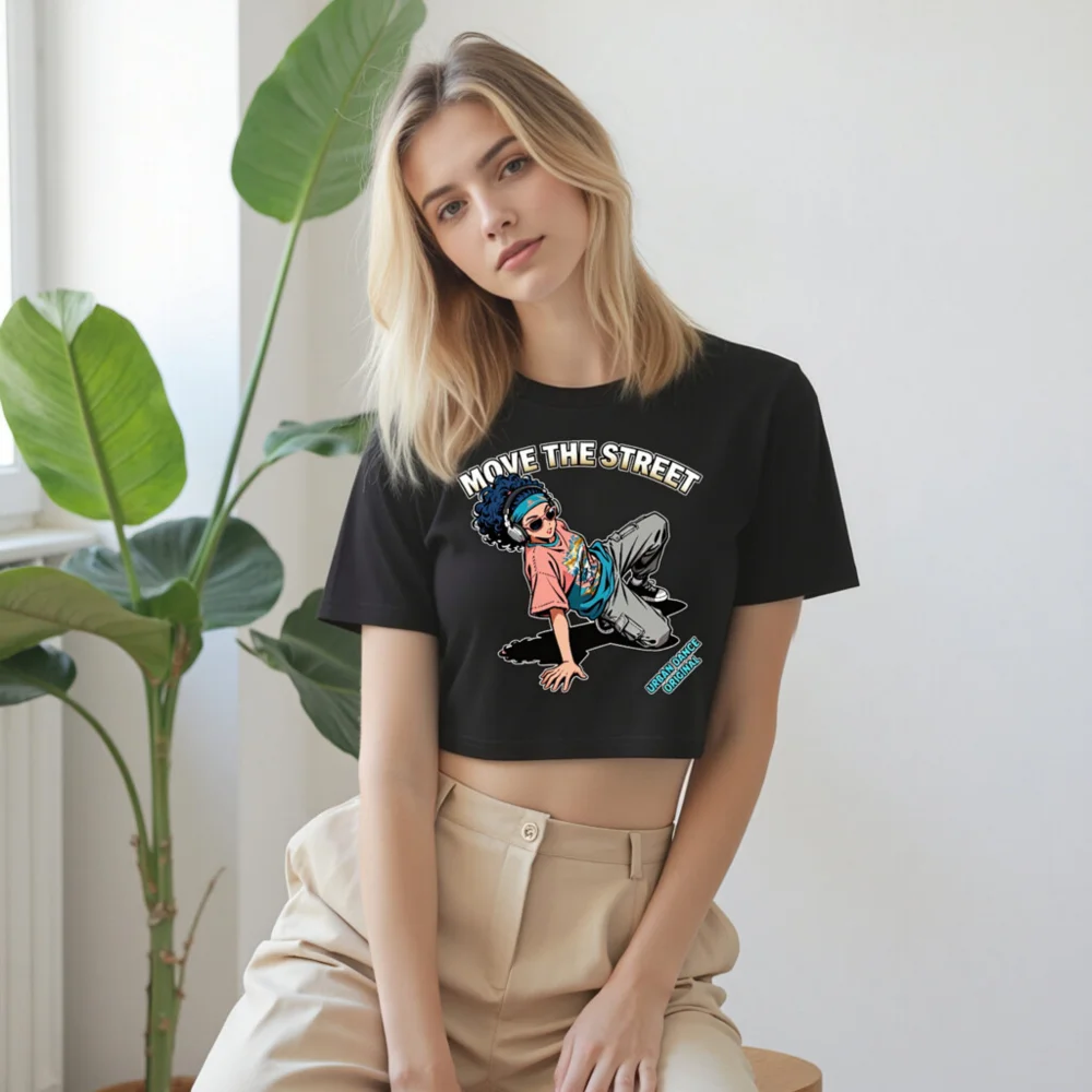 Move the Street Crop Top for Women – Urban Dance Graphic Tee - Image 9